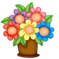 Beautiful clipart flower bouquet – Pencil and in color ..