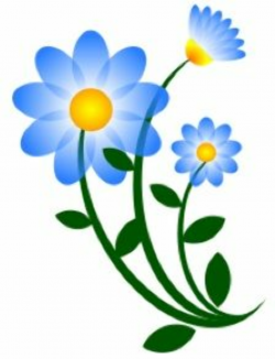 free clipart blue flowers | Products I Love | Flower clipart ...