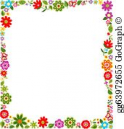 Floral Border Clip Art - Royalty Free - GoGraph