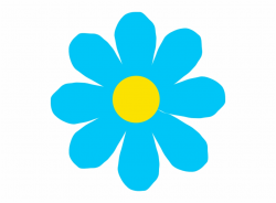 Bright Blue Flower Clip Art - Clip Art Colorful Flowers Free PNG ...