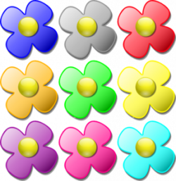 Colored Flowers Clip Art at Clker.com - vector clip art online ...