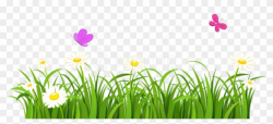 Free Png Download Grass And Butterflies Png Images - Flowers Clipart ...