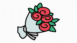 flowers bucket hand drawn COLOR animation with transparent background