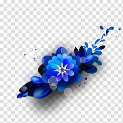 Flower Shading, Floral background, blue flower transparent ...