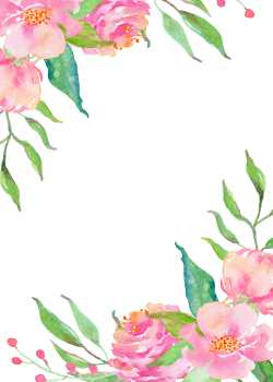 Pink flower borders png download - 1500*2100 - Free ...