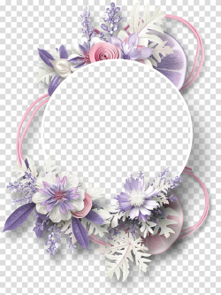 Frame Digital scrapbooking, Flowers decorative circular ...