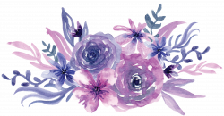 Watercolor painting Flower Purple - Watercolor purple ...