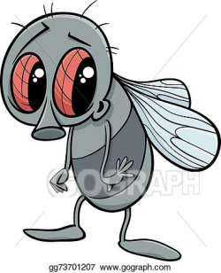 Vector Stock - Cute fly cartoon illustration. Clipart ...