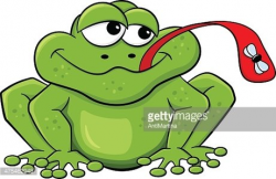 Frog Catches Fly With His Tongue premium clipart ...