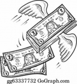 Flying Money Clip Art - Royalty Free - GoGraph