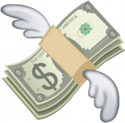 Flying Money Emoji - Download Clipart on ClipartWiki