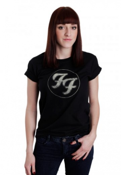 Foo Fighters - Logo In Gold Circle - T-Shirt