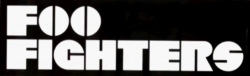 Foo Fighters - White Pill Logo on Black Rectangle - Sticker / Decal