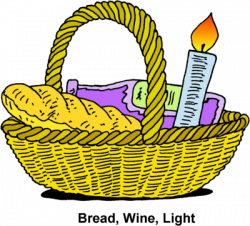 Image: Basket of Bread Wine and Candle | Food Clip Art | Christart.com