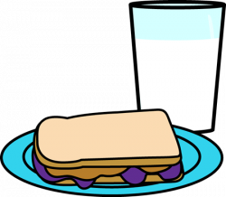 Milk with Peanut Butter & Jelly Sandwich Clip Art - Milk with Peanut ...