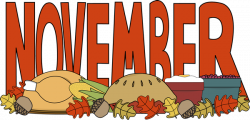 Month of November Thanksgiving Food Clip Art - Month of November ...