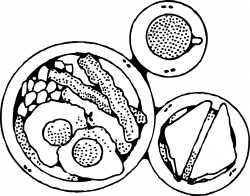 Breakfast food clipart black and white collection