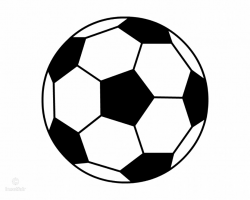 Black and white football clipart Vector PNG image