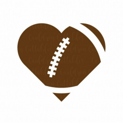 Heart Football SVG File - Love Football Clipart - Heart Shaped ...