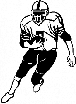 Football player football clipart black and white free ...