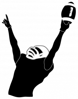 Football player clipart 2 football player clip art black ...