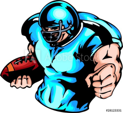 The American football player in a dark blue uniform . - Buy ...