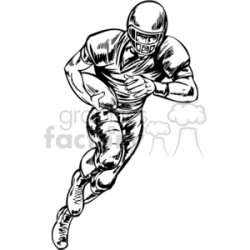 Running back going for yards clipart. Royalty-free clipart # 374603