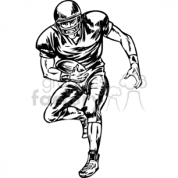 Running back going for a score clipart. Royalty-free clipart # 374631
