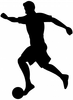 Footballer Silhouette PNG Transparent Clip Art Image ...