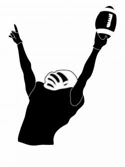 American Football Silhouette Kick - Football Player Clipart ...