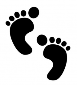 Baby feet baby footprints black and white clipart - WikiClipArt