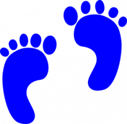 Blue Baby Footprints Clip Art at Clker.com - vector clip art online ...