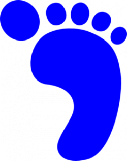 Blue-footprint-right Clip Art at Clker.com - vector clip art online ...