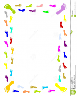 Footprint Border Clipart | Free download best Footprint Border ...