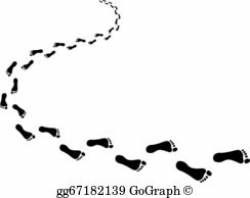 Footprints Clip Art - Royalty Free - GoGraph