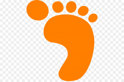 Footprint, Orange, Text, transparent png image & clipart free download