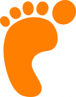 Orange Footprint Clip Art at Clker.com - vector clip art online ...