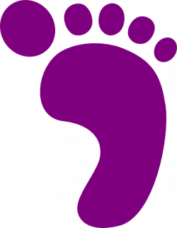 Purple Right Footprint Clip Art at Clker.com - vector clip art ...