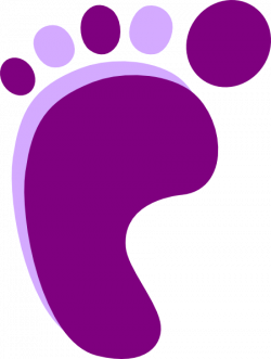 Purple Left Footprint Clip Art at Clker.com - vector clip art online ...