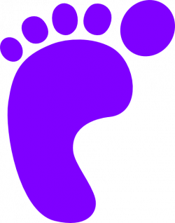 Purple Footprint Clip Art at Clker.com - vector clip art online ...