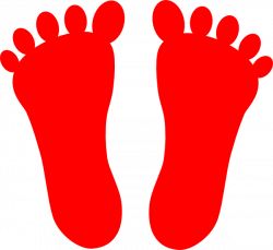 Red Footprints Clip Art at Clker.com - vector clip art online ...