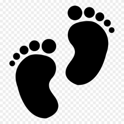 Baby Feet Stamp - Black Baby Feet Silhouette Transparent Clipart ...
