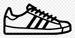 Footprint Svg Tennis Shoe Vector Black And White Stock - Adidas ...