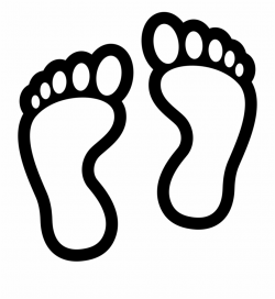 Footprints Comments - Feet Clipart Black And White, Transparent Png ...