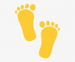 Footprints Clipart Yellow - Pezinho De Bebe Azul Png - Free ...