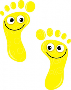 Happy Yellow Footprints Cartoon Anatomy Clip Art – Prawny Clipart ...