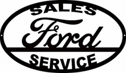Amazon.com: Ford Sales Silhouette Laser Cut Out Sign 14x24 ...