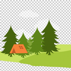 Cartoon Landscape Drawing, Cartoon forest camping landscape ...