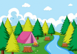 Camping in the forest - Download Free Vectors, Clipart ...