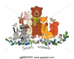 Vector Illustration - Cute animals of the forest. EPS ...